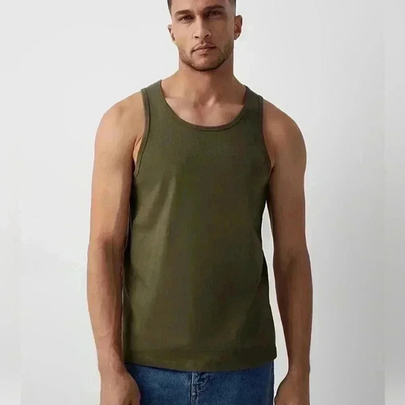 NWT Organic Cotton Tank Green Simons  | Le31 Rounded Neck - Picture 1 of 8
